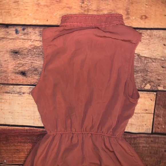 Forever 21 Peachy Silk Dress Sz Small (B) - Picture 5 of 5